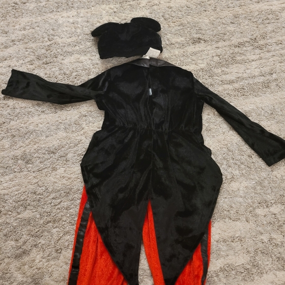 Mickey Mouse Disney Red and Black Kids Costume with Yellow Bow - Picture 5 of 6